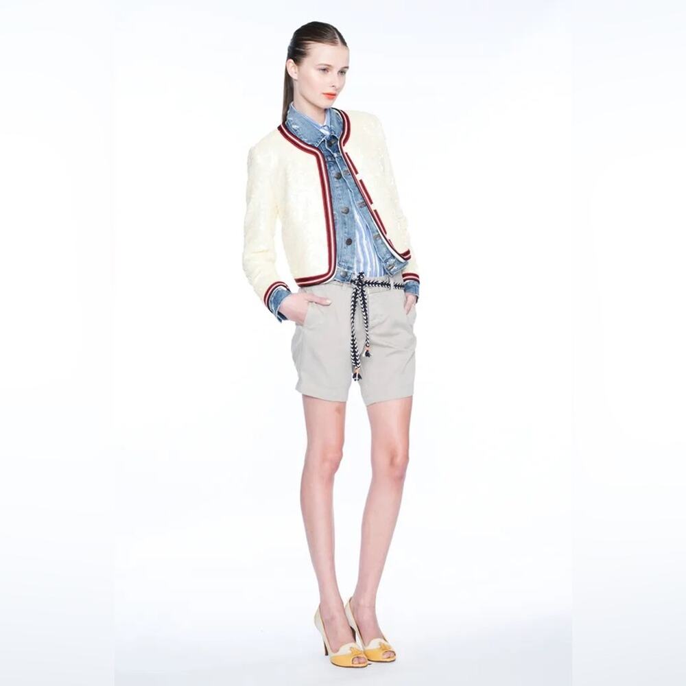 J.Crew Collection Sequin coated Bomber Blazer Jacket Size 2 - Picture 10 of 16